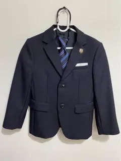 ネイビー ストライプ スーツ　ネクタイ付き