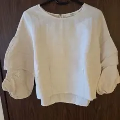 UNITED ARROWS　バルーンスリーブ ベージュ トップス