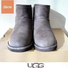 UGG CLASSIC MINI レザームートンブーツ チョコブラウン