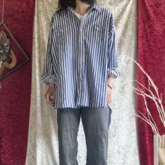 90s wrangler / ウエスタンシャツ ストライプ 4XL デザイン古着