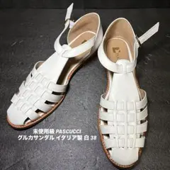 未使用級 PASCUCCI パスクッチ グルカサンダル イタリア製 白 38のサムネイル