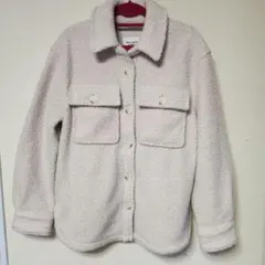 Abercrombie&Fitch ボアフリースシャツジャケットクリームホワイト