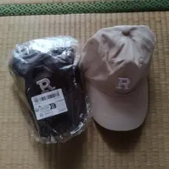 ベージュ R ロゴ キャップ 未開封