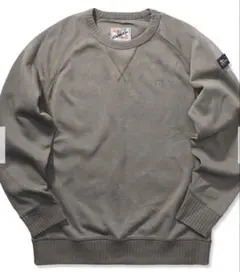 グレー ラグランスリーブ トレーナー
