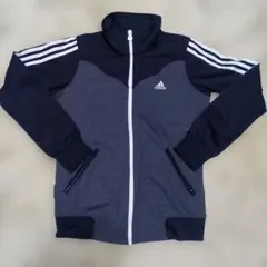 adidas トラックジャケット M ネイビー/グレー