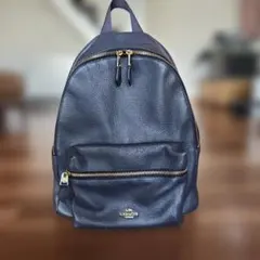 COACH ネイビー レザー リュック バックパック