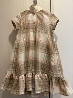 FENDI KIDS チェック柄 半袖ワンピース 4Aのサムネイル