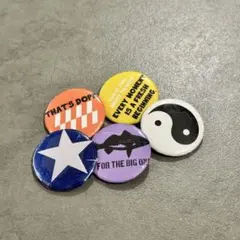 ヴィンテージ 風　缶バッジ　5個セット　32㎜　スター