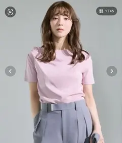 FRAY I.D ドレープネックオフショルカットソー　ピンクのサムネイル