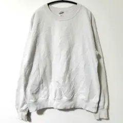 Hanes 【М】ホワイト スウェット 無地 長袖 トレーナー ヘインズ