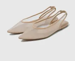 完売品　TULLE BACKストラップミュール ベージュのサムネイル