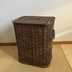 値下げ 新品 蓋付きバスケット バリ島現地購入 アタ製品 収納かご