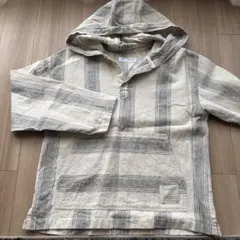 ZARA ストライプ柄 フード付き トップス 140のサムネイル