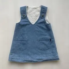 95◆デニムジャンパースカート 秋冬 ワンピース