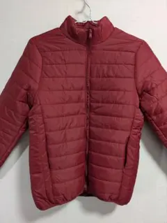 ライトダウンジャケット 立襟 スタンドカラー ワインレッド Lサイズ