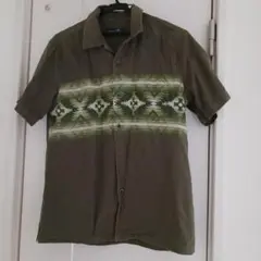 CARIBBEAN JOE アロハシャツ M カーキ