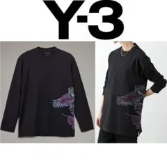 新品✨タグ付き】Y-3 ワイスリー 爆走黒鴉刺繍ロゴ スウェット M 入手 