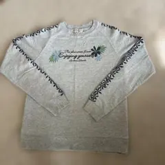La-2 clothes スウェット グレー プルメリア柄