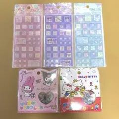 サンリオ サンスター タイルシール おはじきシールフレーク 国内正規品 5点