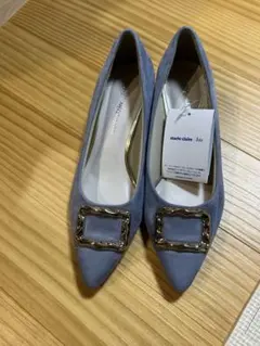 marie claire bis パンプス ブルー 23.0cm新品、未使用のサムネイル