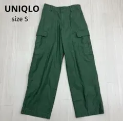 ユニクロ ワイドストレート カーゴパンツ ワークパンツ S サイズ