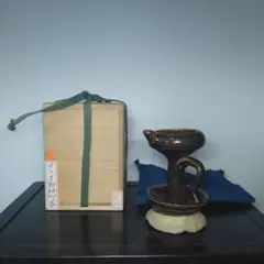 NO596 さつま飴釉灯器　江戸　灯火器　灯火具　時代物 NO596 さつま飴釉灯器 江戸 灯火器 灯火具 時代物 - メルカリ