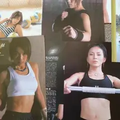 TarzanのJanesfit切り抜き23冊ぶんとカレンダーと安西ひろこポスター