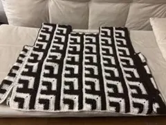 幾何学模様 ニットベスト 手編み