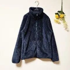 【UNIQLO】ファーリーフリースフルジップジャケット ブルー系 (M)
