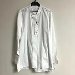 【新品】UNIQLO +J スーピマコットン スタンドカラーシャツ L ホワイト