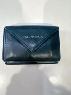 BALENCIAGA 黒 三つ折り財布　箱あり　正規品のサムネイル