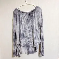 美品グレー系 長袖シャツ【M】