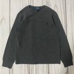 美品 POLO RALPH LAUREN ハニカムサーマル グレーポニー刺繍