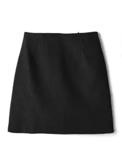 GRL グレイル　ミニ　スカート　キュロット　台形　シワ加工　黒　ブラック　S