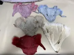 リアルファー生地　FOXフェイス　手芸材料　アクセサリー　 キャンプ　端切れ