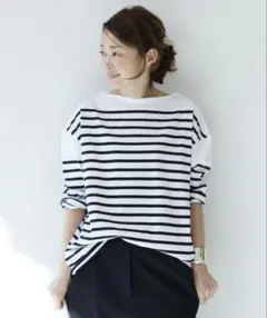 【美品】ドゥーズィエムクラス MARINE BORDER ボーダー カットソーのサムネイル
