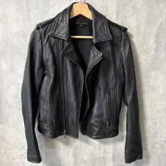 ✨美品✨セオリー　ライダースジャケット　羊革　ラムレザー　現行タグ　ブラック　Ｓ 2025年最新】theory レディース レザージャケット・ライダースの