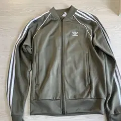 adidas オリーブ ジップアップジャケット