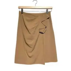 美品☆アンタイトル（S）サイドラッフル ドレープスカート ひざ丈　エレガント