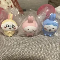 ちいかわソフビフィギュア4 モモンガ、ハチワレ、ちいかわセット