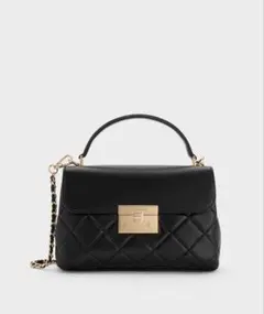 CHARLES & KEITH キルトチェーンストラップトップハンドルバッグのサムネイル
