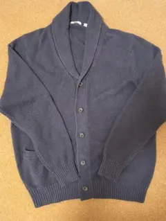 ユニクロ　メンズ　カーディガン　XL　ネイビー