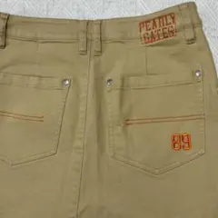 パーリーゲイツ ゴルフ ミニ スカート 刺繍 ロゴ ブラウン オレンジ ラウンド