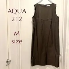 【未使用品】AQUA 212 ノースリーブワンピース M レトロ ダークブラウン