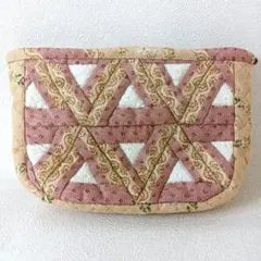 キルティング　パッチワーク　ポーチ　ハンドメイド