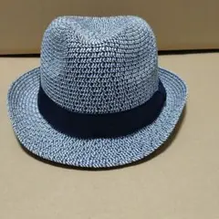 UNIONSTATION青と白の編み込み、夏用向けハット