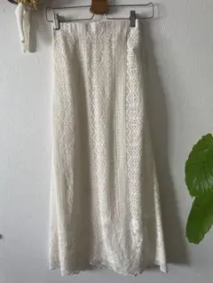 未使用　JEANASIS レーススカート　定価8800　ロング　レイヤード　刺繍
