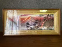 赤富士 日本画 額装品のサムネイル