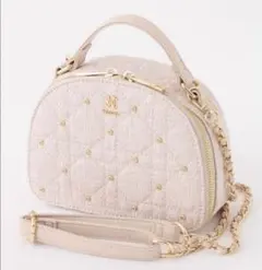 NICE CLAUPツイードキルティングバック　ピンク新品未使用　ルミネ限定