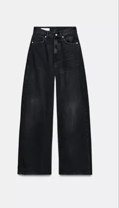 ZARA　TRF エクストラワイドレッグハイウエストデニムパンツ 36(9号)